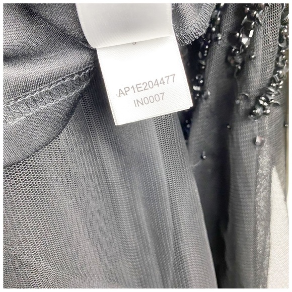 NWT Adrianna Papell Black Beaded Gown Size 8 - Picture 11 of 12